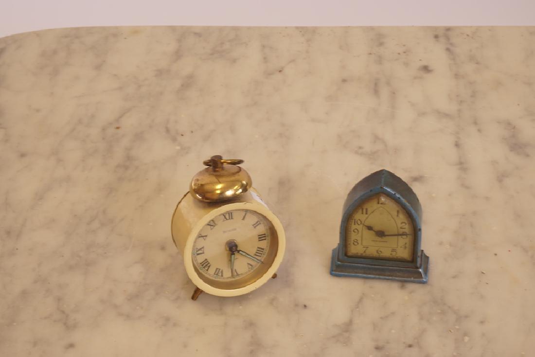 2 Art Deco Desk Clocks Time Master & New Haven 3" high: 2 Art Deco Desk Clocks Time Master & New Haven 3" high