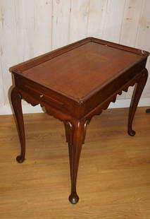 Henkel Harris Mahogany Tea Table: Henkel Harris Mahogany Tea Table 29" x 18" x 26"