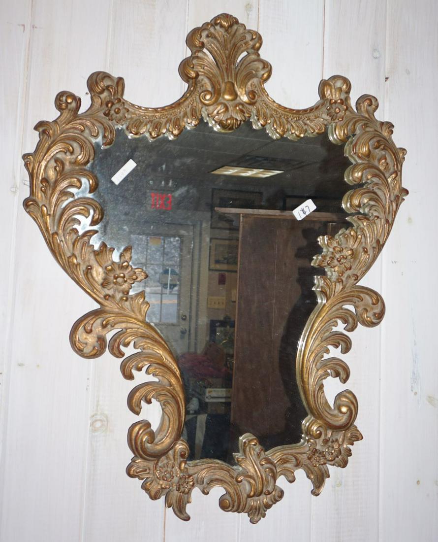 Antique 1930s Heavily carved French style wall Mirror (1 of 3)