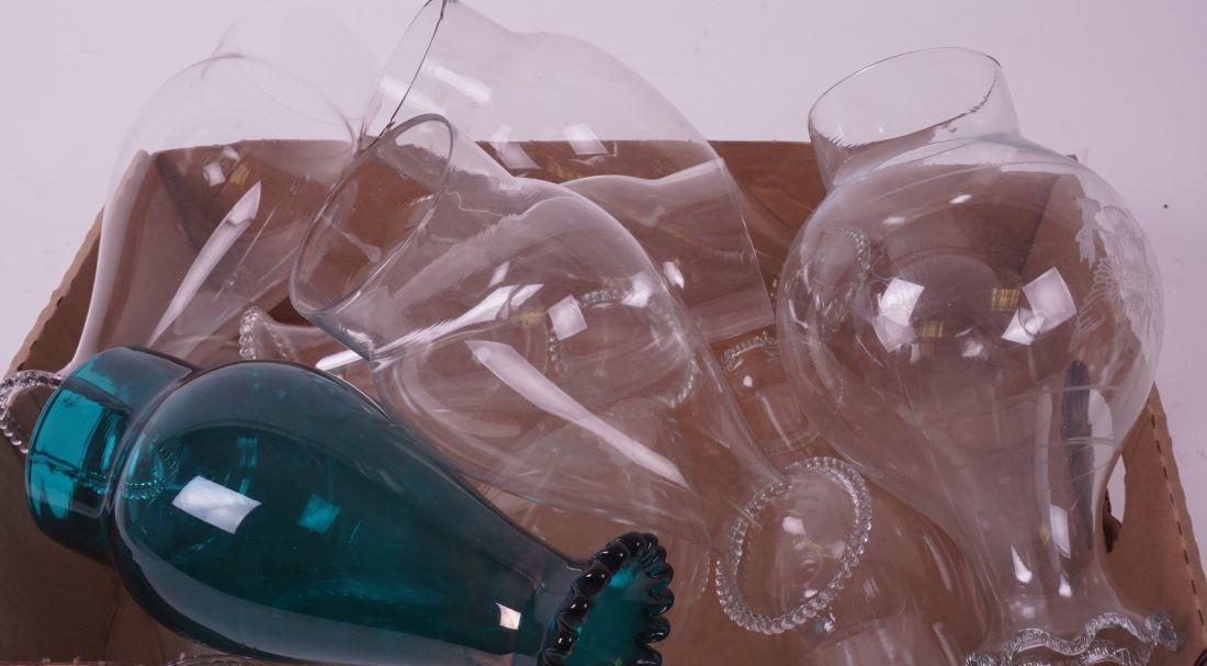 Large Lot of Antique Glass Chimneys for Oil and Kerosene Lamp & Lighting: Large Lot of Antique Glass Chimneys for Oil and Kerosene Lamp & Lighting