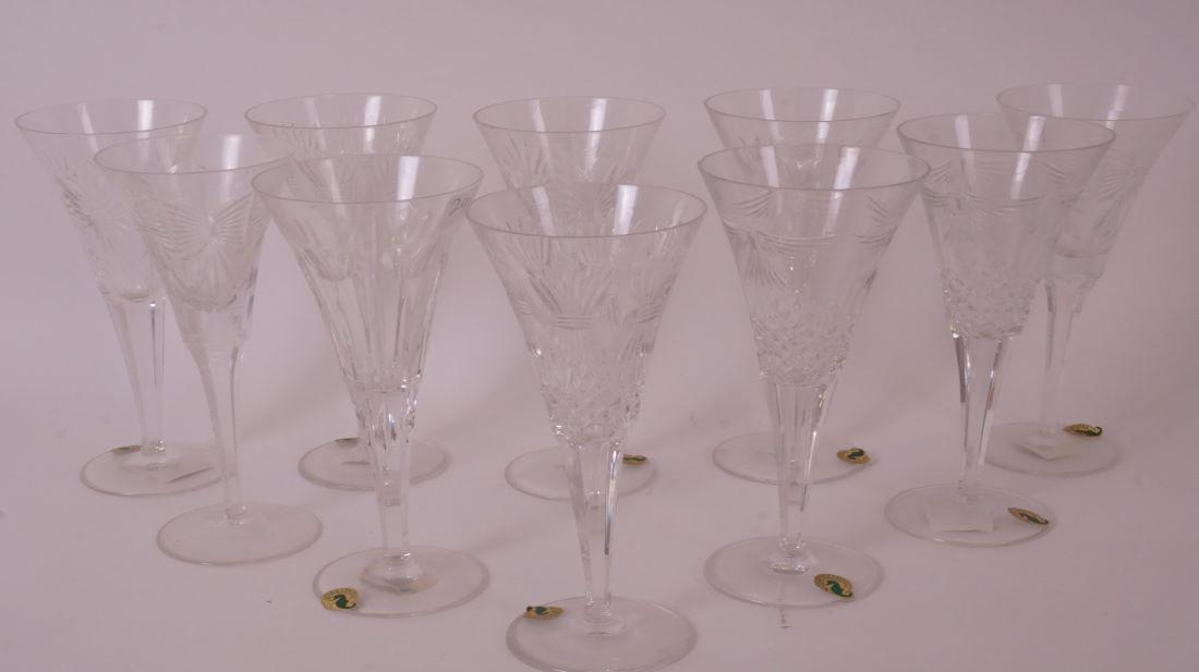Lot of 10 Waterford Millennium Glasses Wine Champagne: Lot of 10 Waterford Millennium Glasses wine Champagne 9.25" high