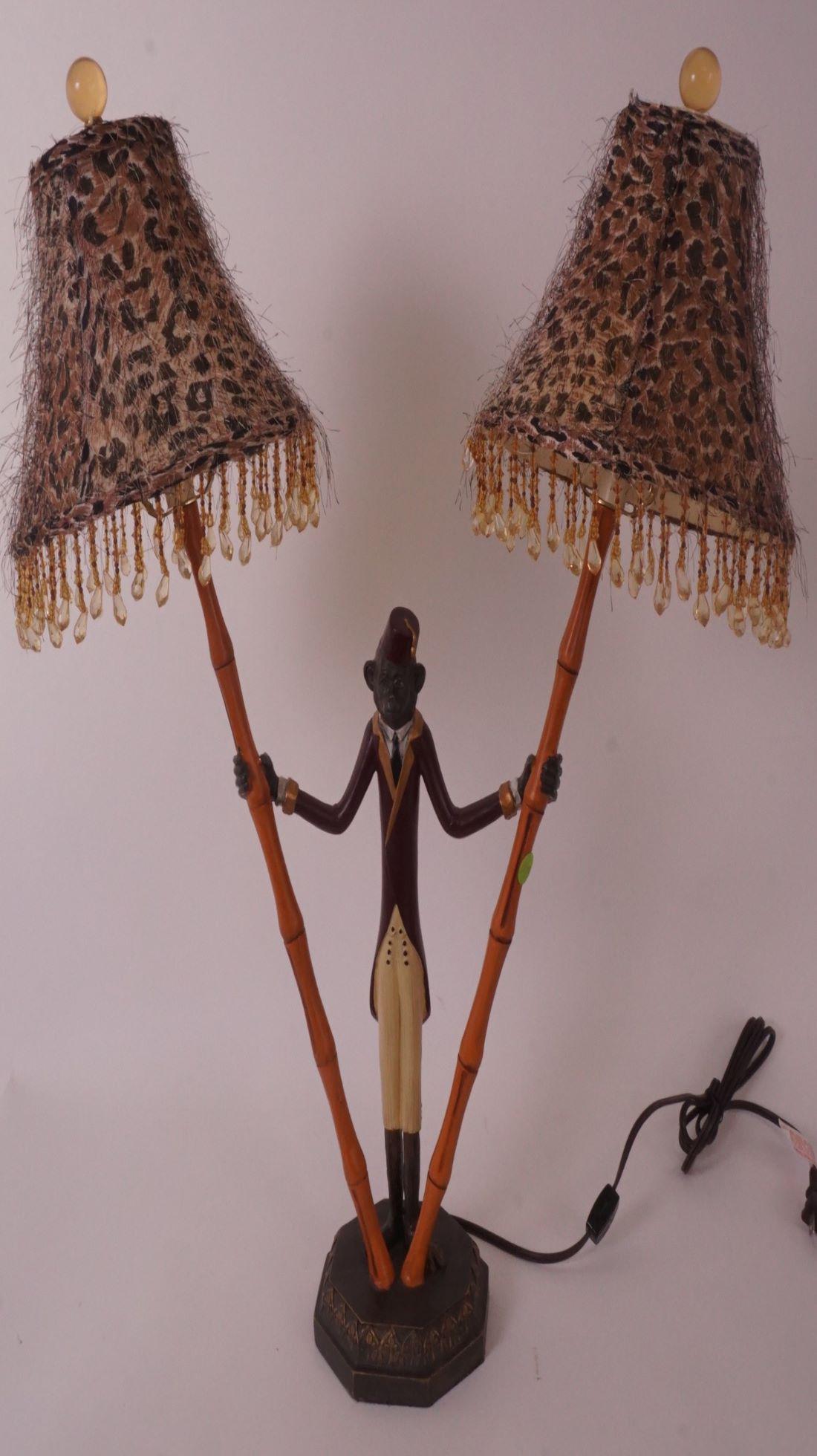 Monkey Faux Bamboo Lamp attributed to Maitland Smith (1 of 5)