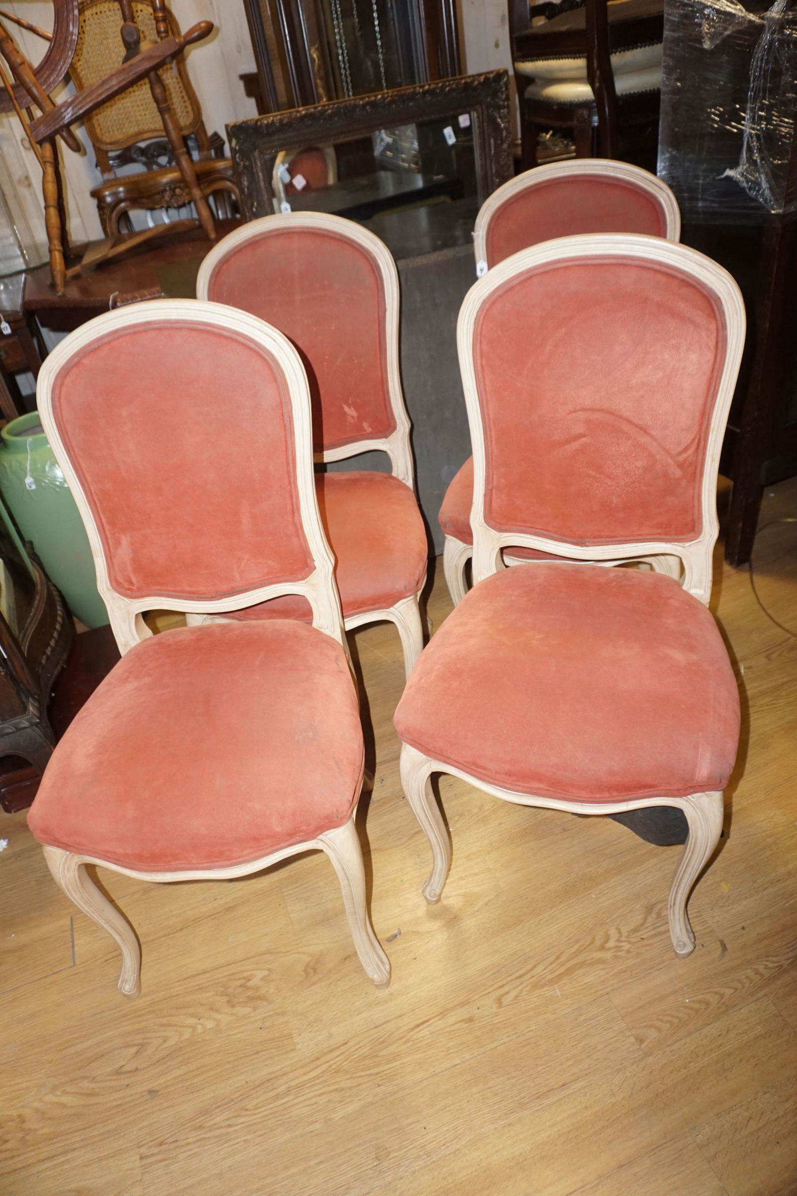 4 Vintage French Provintial Upholstered Side Chairs (1 of 4)