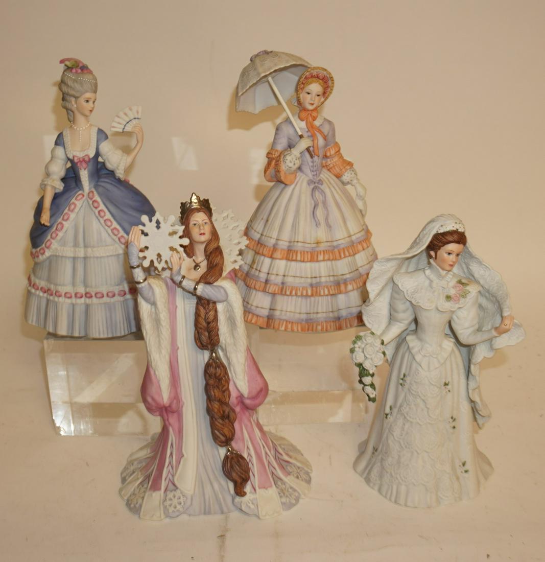 Lot of 4 Lenox Porcelain Doll Figurines: Lot of 4 Lenox Porcelain Doll Figurines