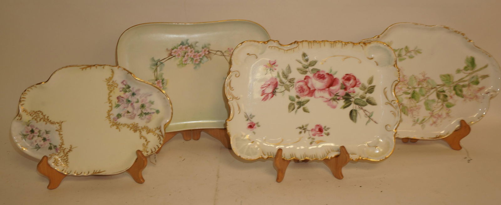 Lot of 4 Misc. French Limoges Hand painted Dresser Trays  Decorative Home (1 of 3)