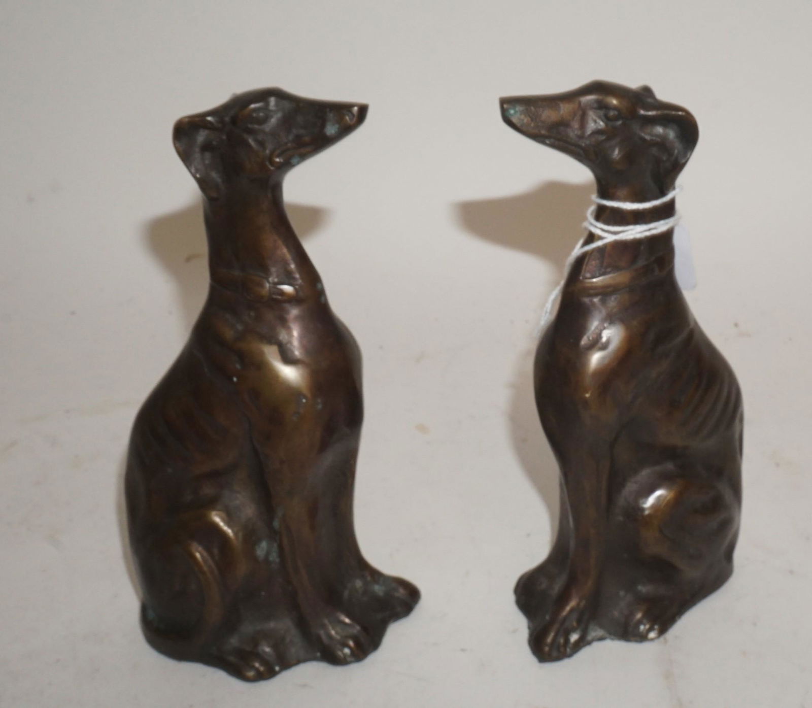 Pair of Bronze Greyhound Dogs (1 of 2)