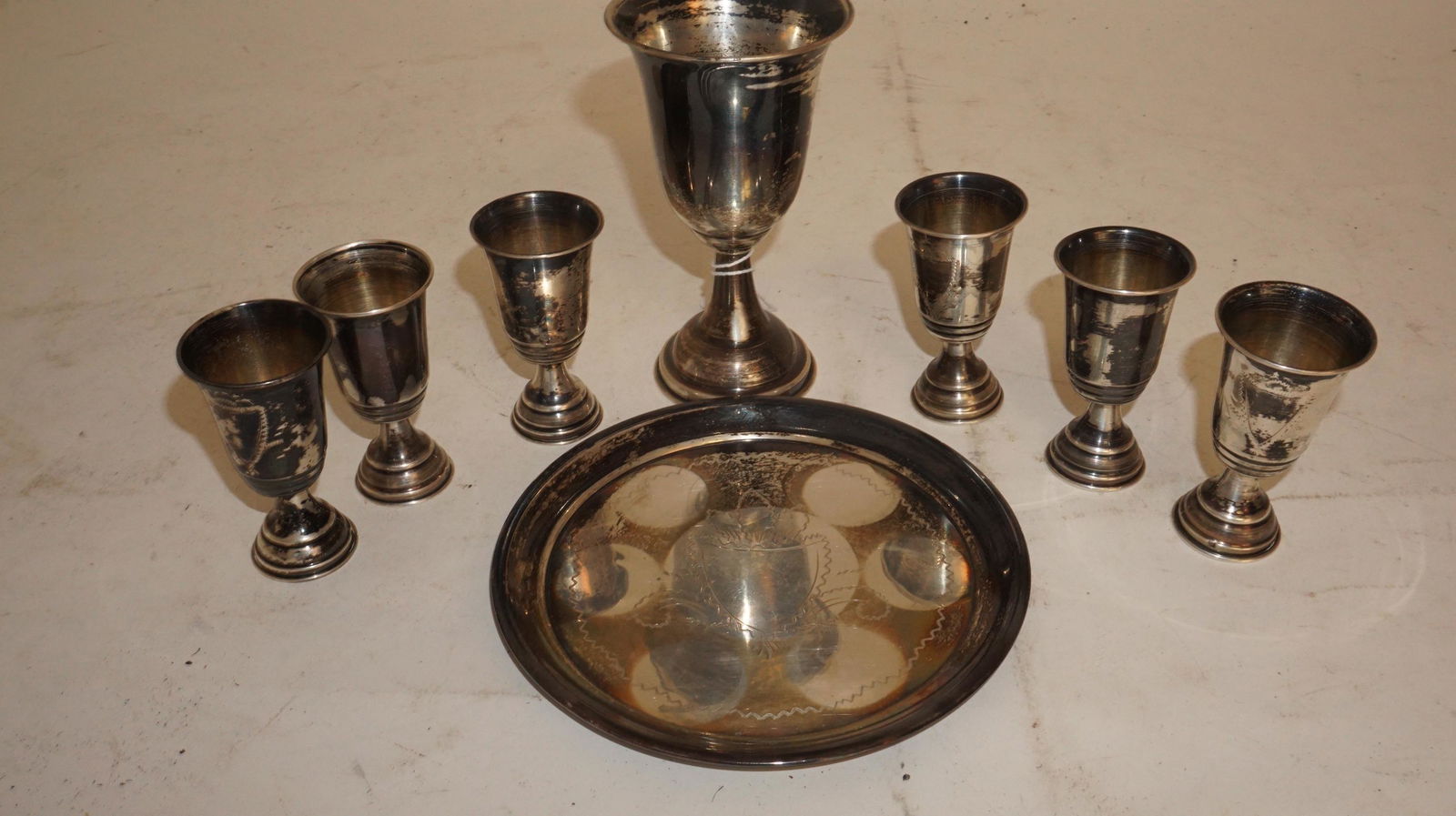Sterling Silver Judaica Kiddish Set 5ozt (1 of 3)