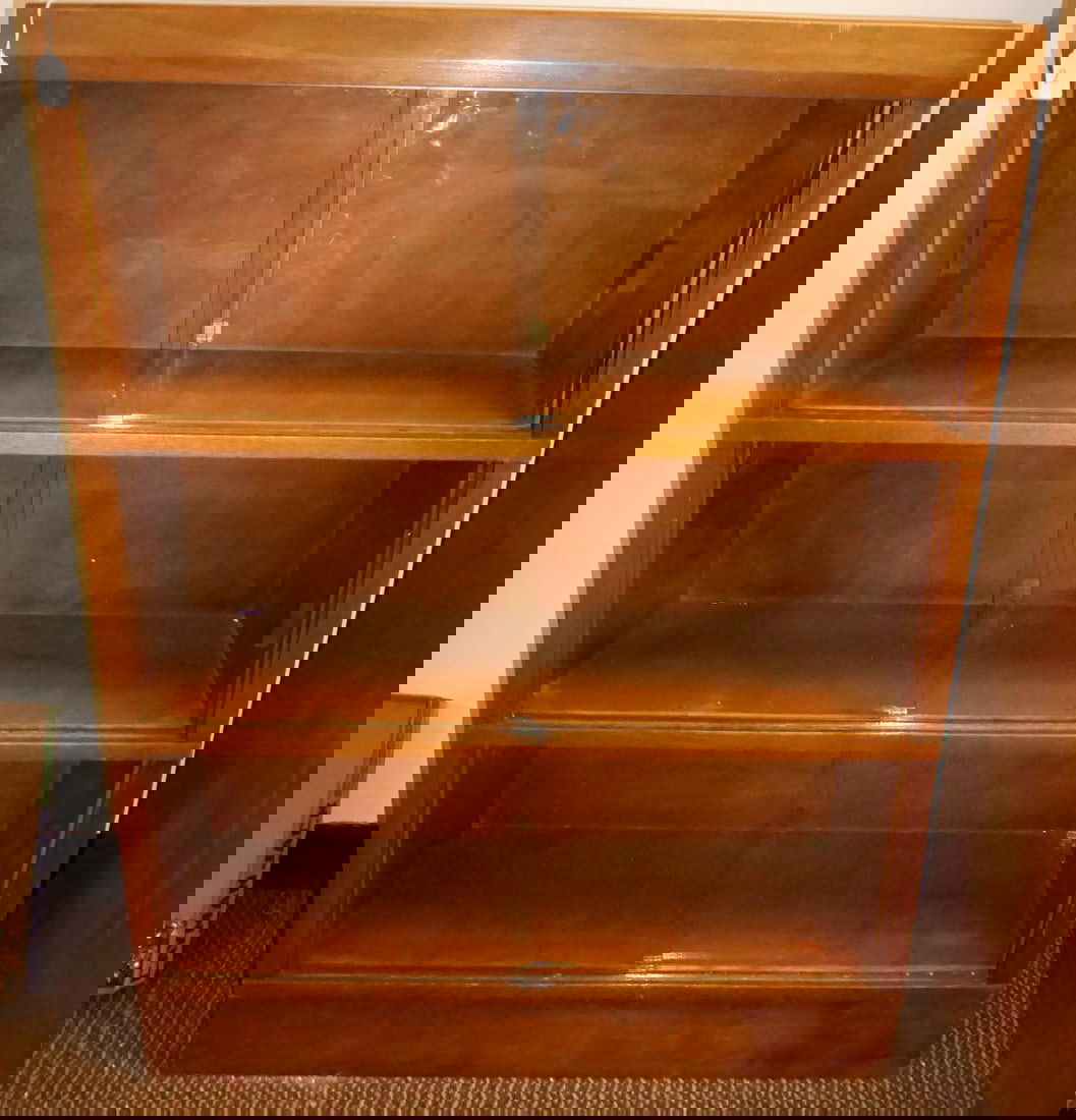 Mid Century Modern Globe Wernieke Stacking Book Case Walnut 1950 original (1 of 5)