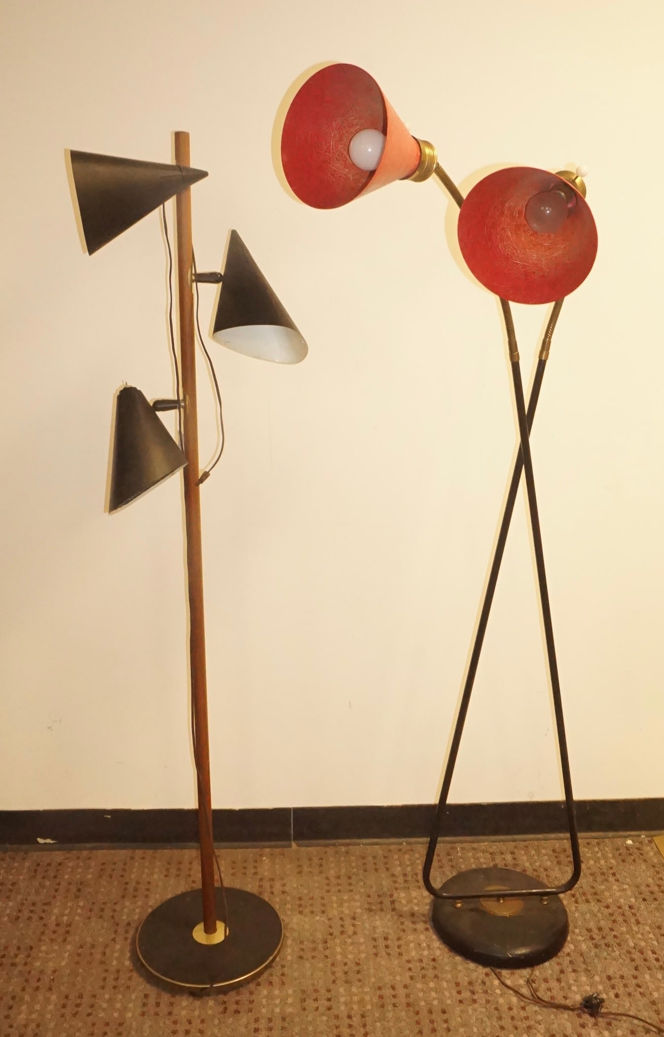 TWO  Mid Century Modern Floor Lamps (1 of 5)