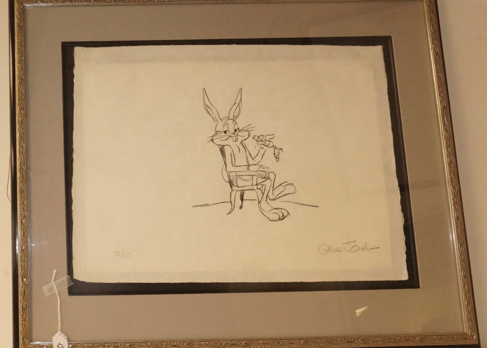 Looney Tunes Sketch Bugs Bunny Chuck Jones Signed and numbered 10/10 low edition (1 of 3)