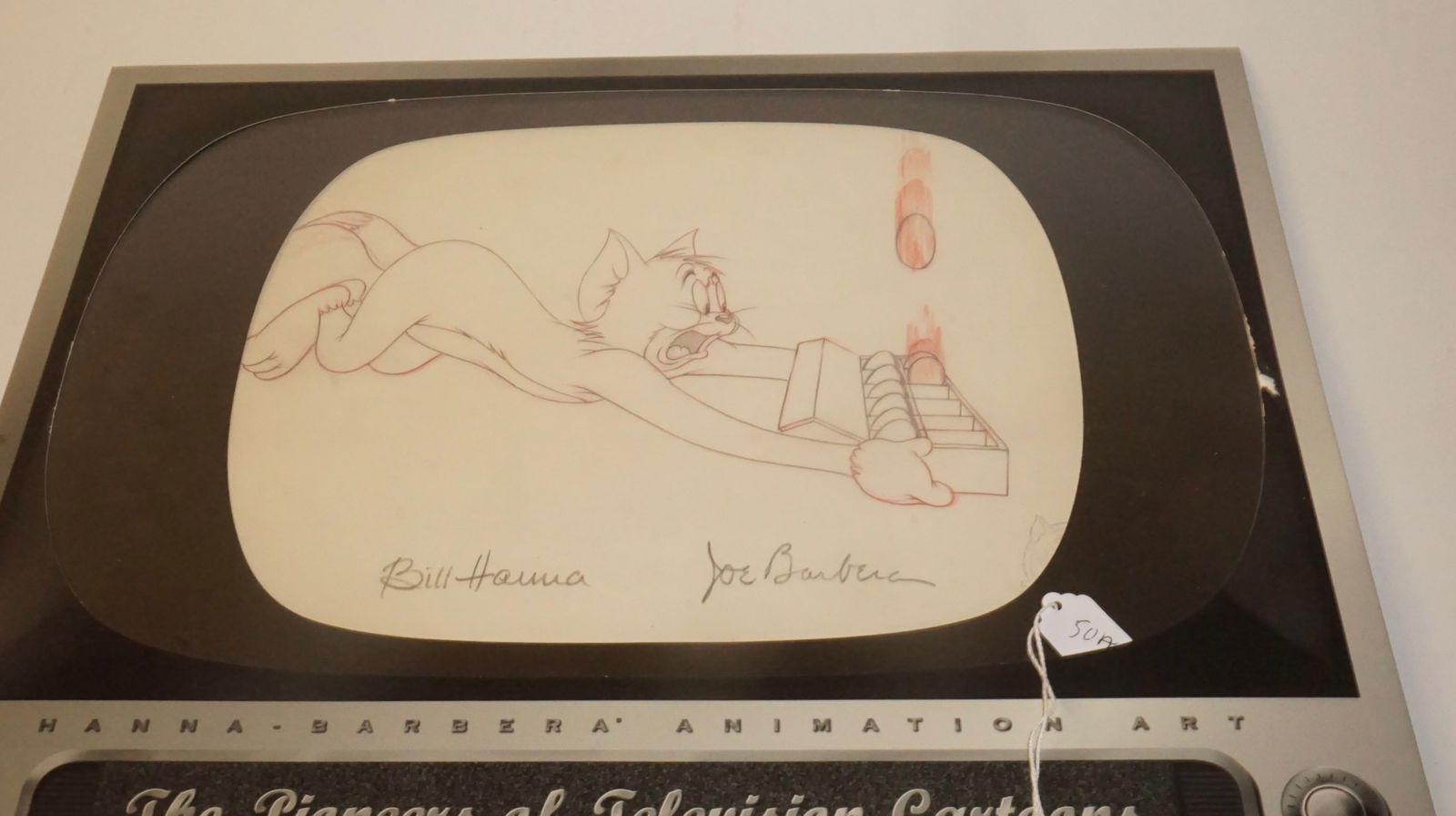 Original Production Drawing 'Mouse Cleaning' Vintage Tom & Jerry 1948 Signed by Bill Hauna & Joe (1 of 4)