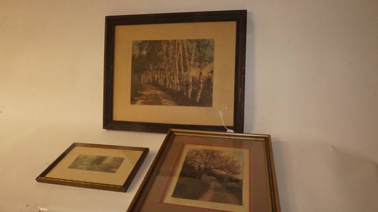 Lot of 3 Hand Signed Wallace Nutting Prints: Lot of 3 Hand Signed Wallace Nutting Prints 23" x 19"