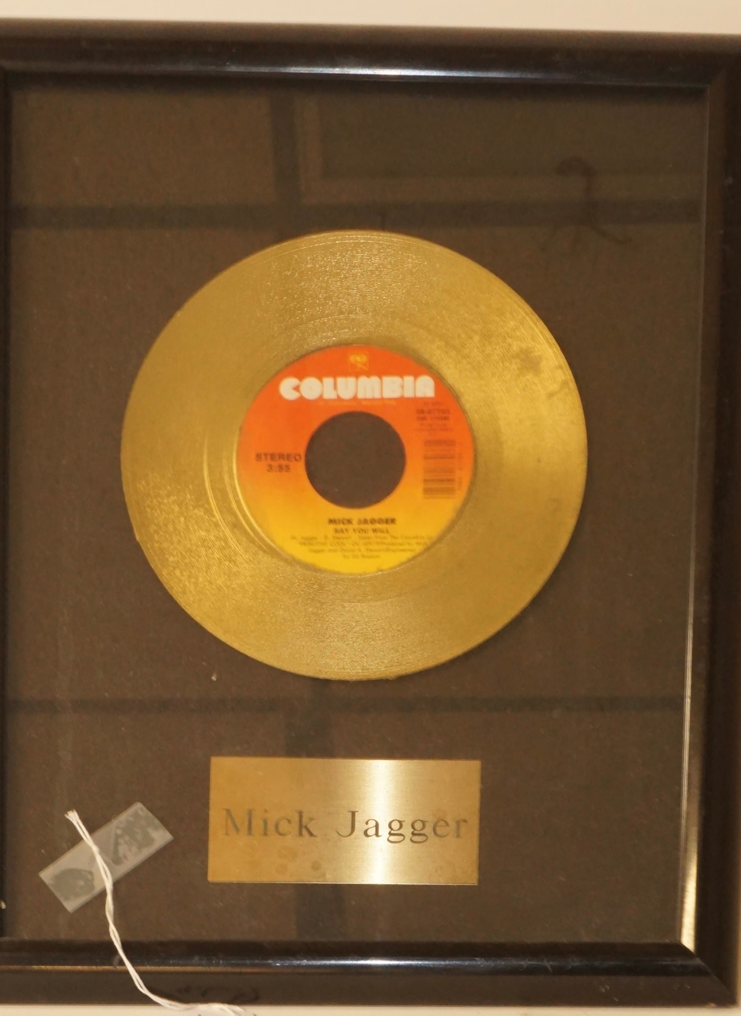 Mick Jagger Columbia Records Gold Albumn (1 of 2)