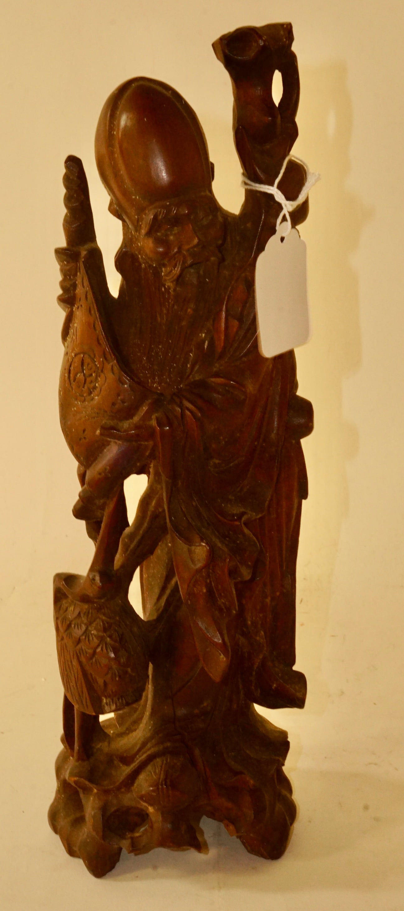 Antique Chinese carved Teak wood Buddah: Antique Chinese carved Teak wood Buddah 12"H