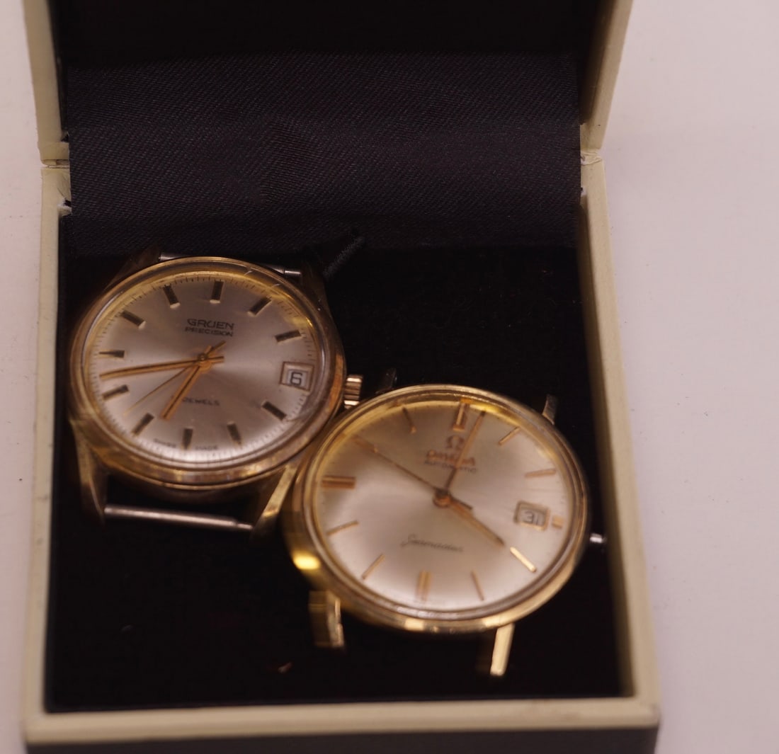 two watches 1 Omega 1 Gruen (1 of 2)