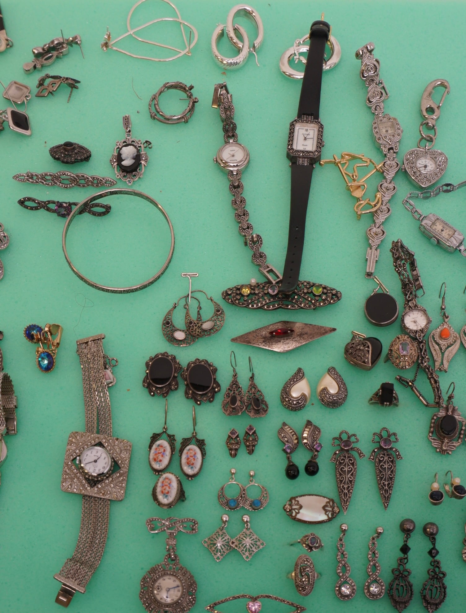 Sterling Silver & marcasite Jewelry Genuine .925 (1 of 3)