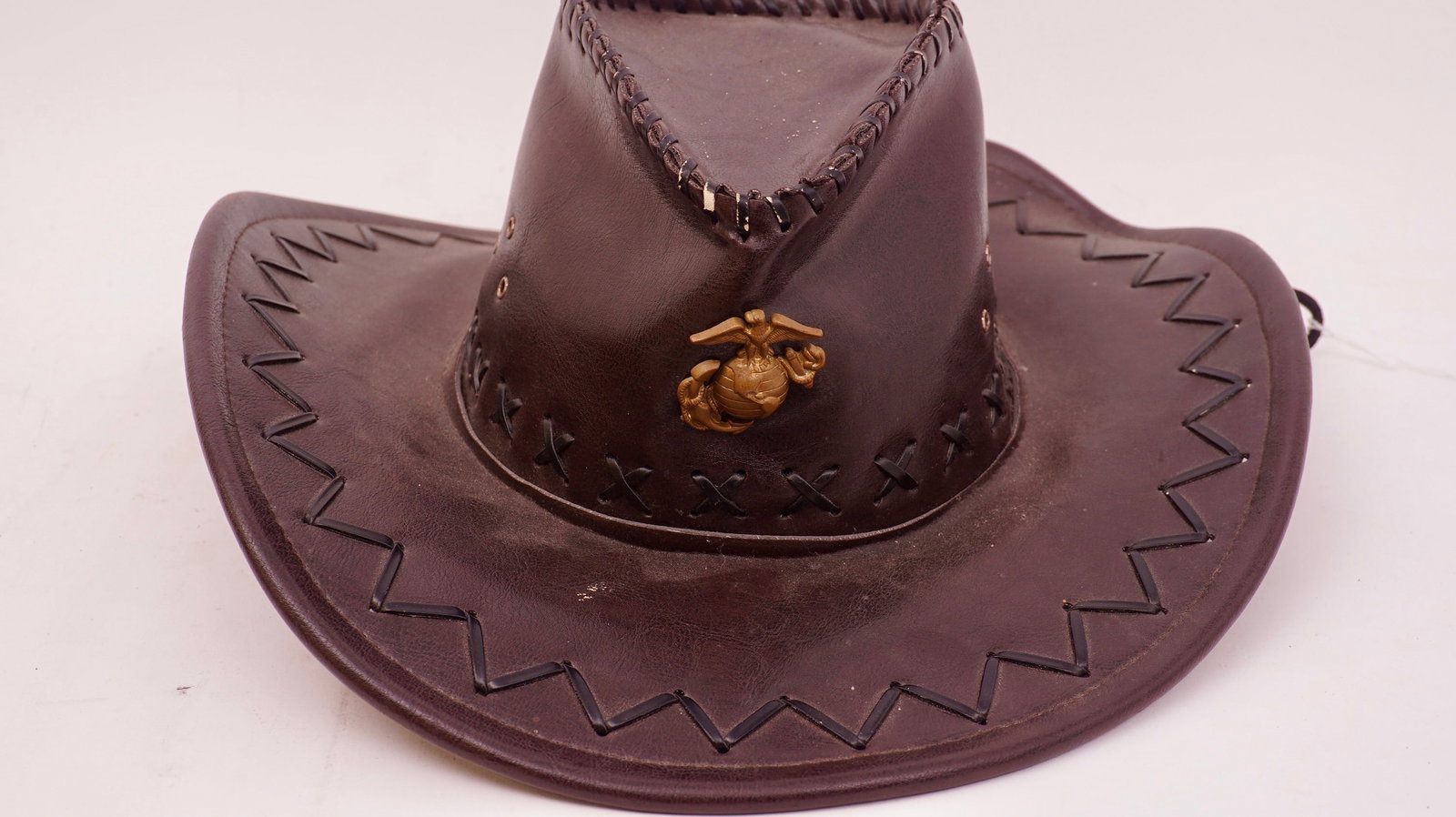 Handstiched Leather Park Ranger Hat: Handstiched Leather Park Ranger Hat