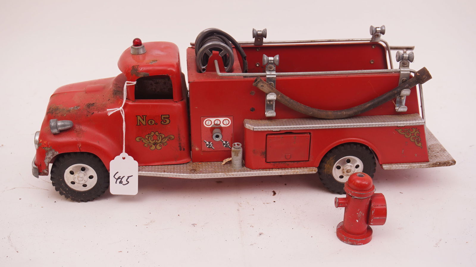 Tonka Fire Truck No. 5 with Hoses & Fire Hydrant (1 of 3)