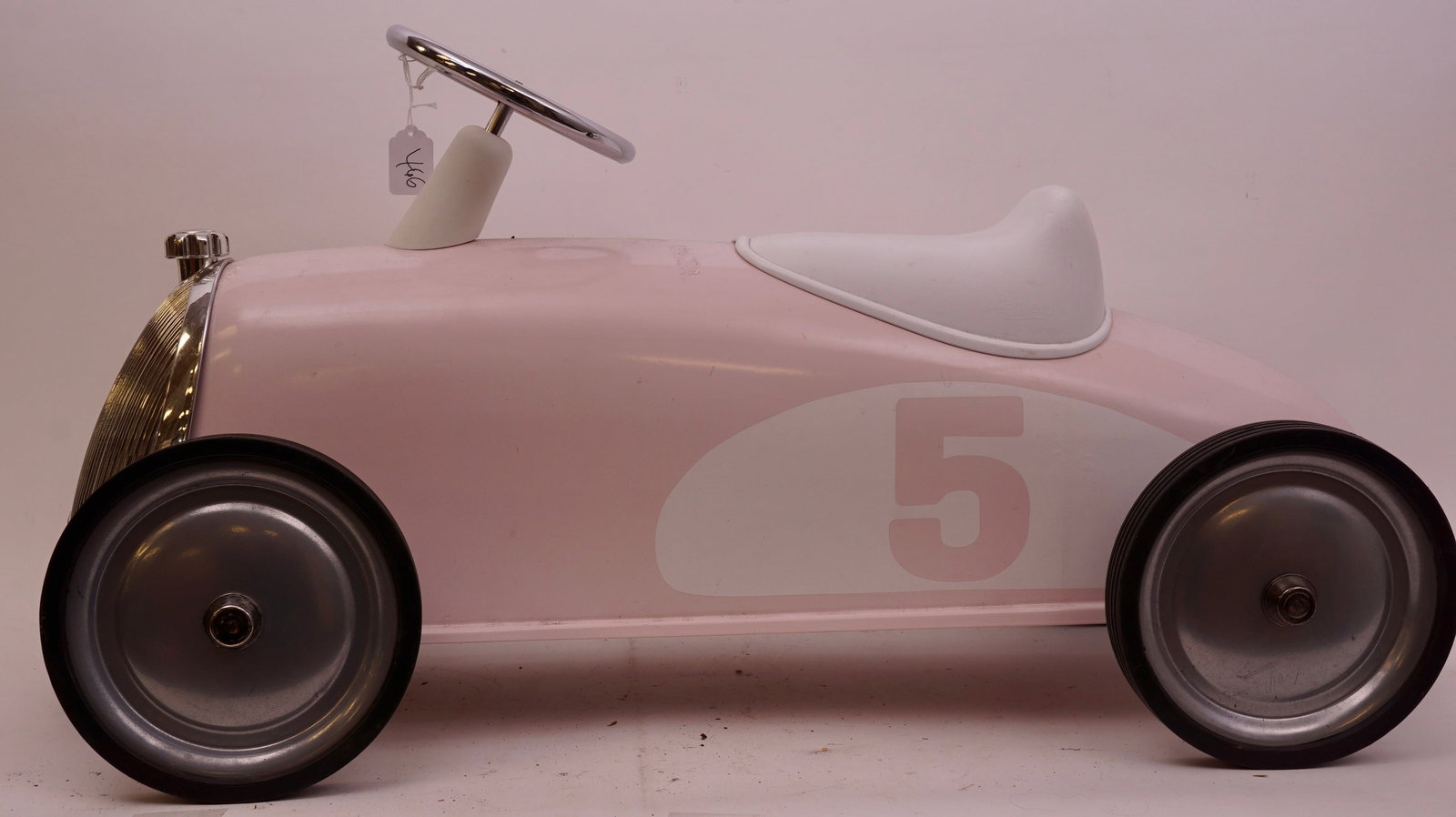 Ride On Car made by: Baghera: Ride On Car made by: Baghera Painted Pink & White 35" Long