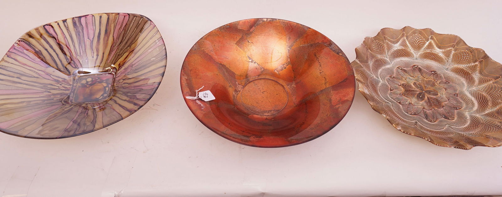 Three Modern Art Glass Center Bowls (1 of 4)