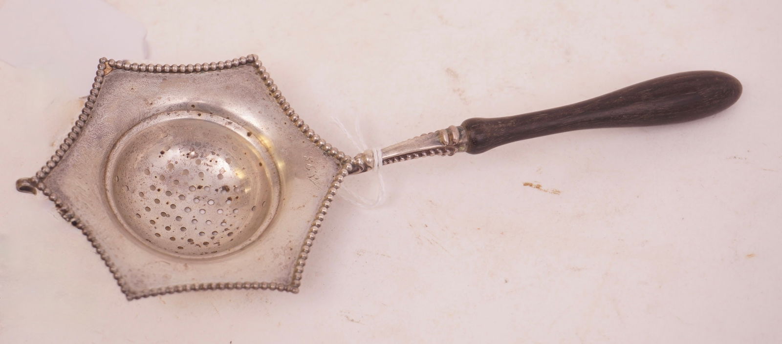 Early Sterling Silver Tea Strainer dated 1898 (1 of 2)