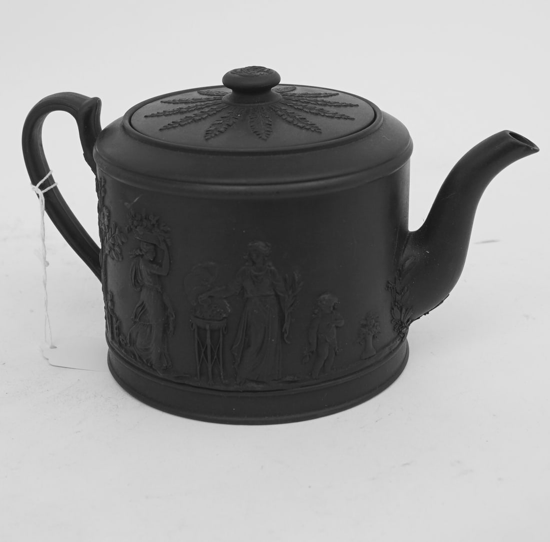 Antique Wedgwood Basalt Tea Pot (1 of 3)
