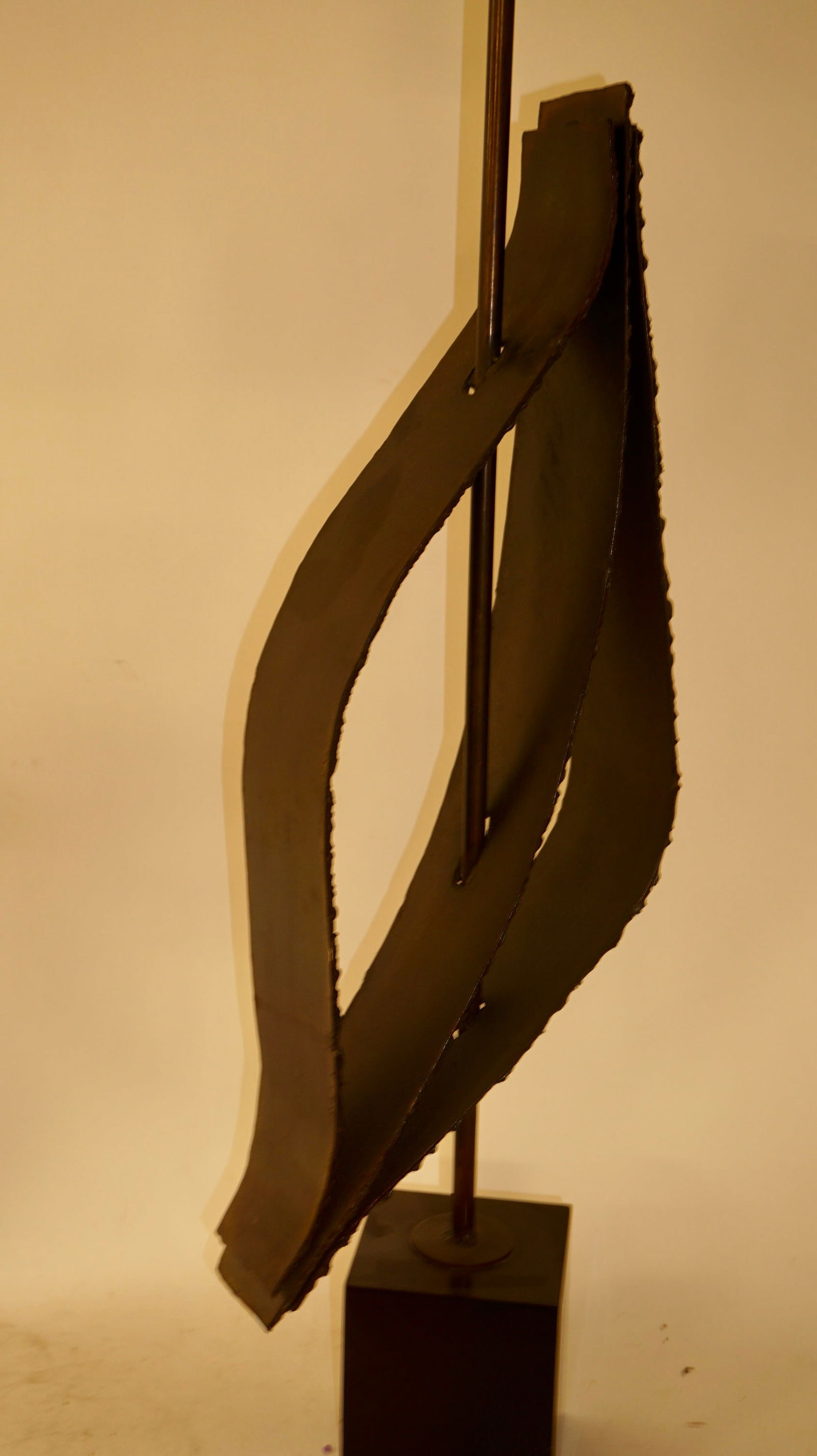 HARRY BALMER attibuted Table Lamp Base Brutalist welded metal lamp. Sculptural welded form on rod ad (1 of 2)