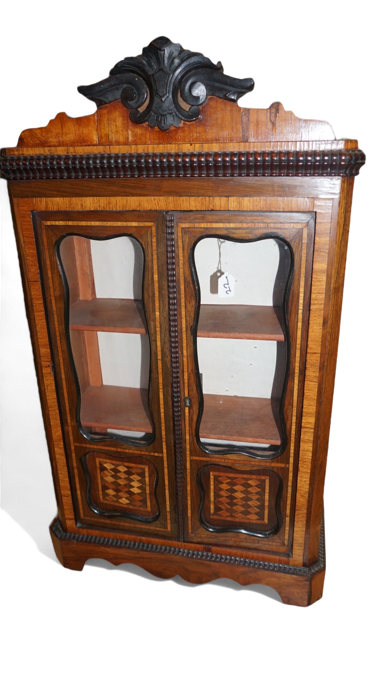 Miniature Victorian Walnut China Closet (1 of 4)
