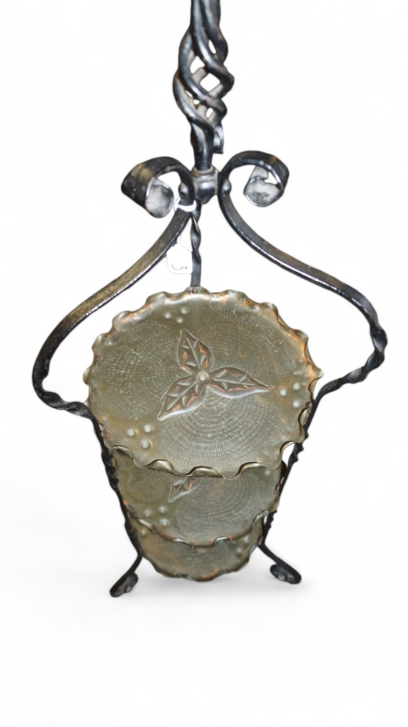 Antique Arts and Crafts Style three tier Stand with Copper Trays (1 of 4)