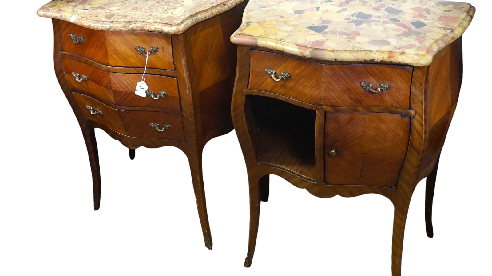 Pair of Antique French marble Top Side Tables (1 of 5)