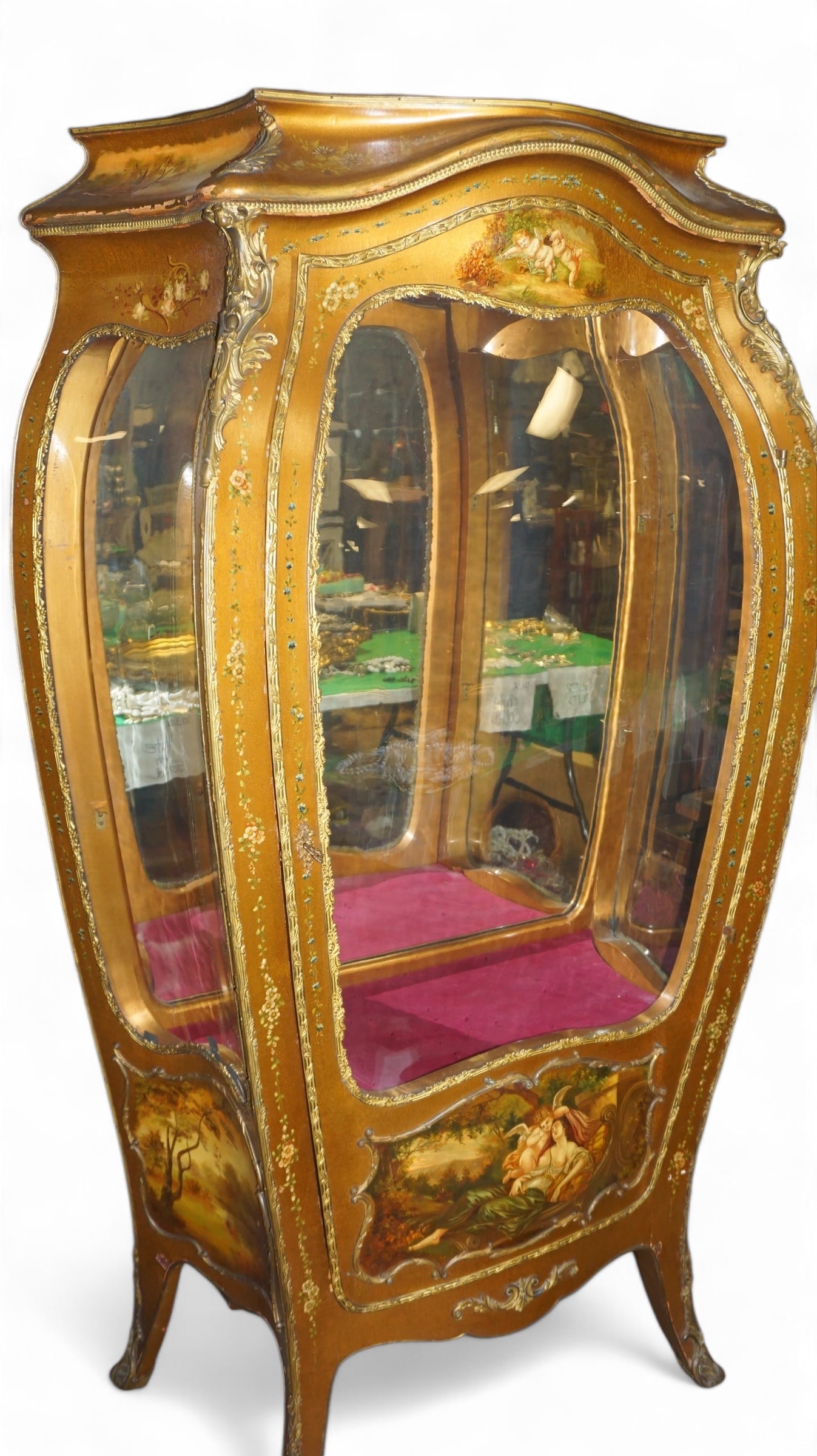 19th C. French Bombay Vernis Martin Vitrine (1 of 5)
