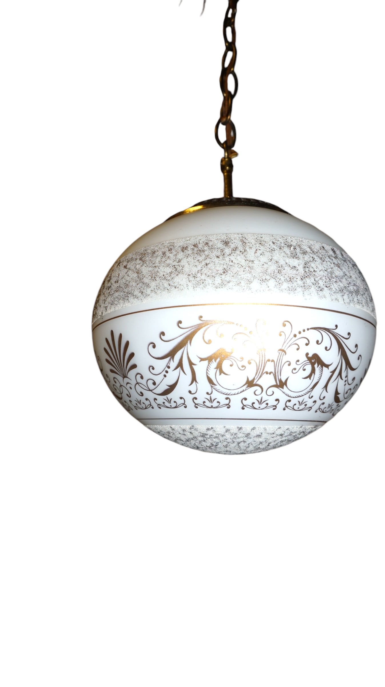 Hanging Globe Fixture Hollywood Regency (1 of 2)