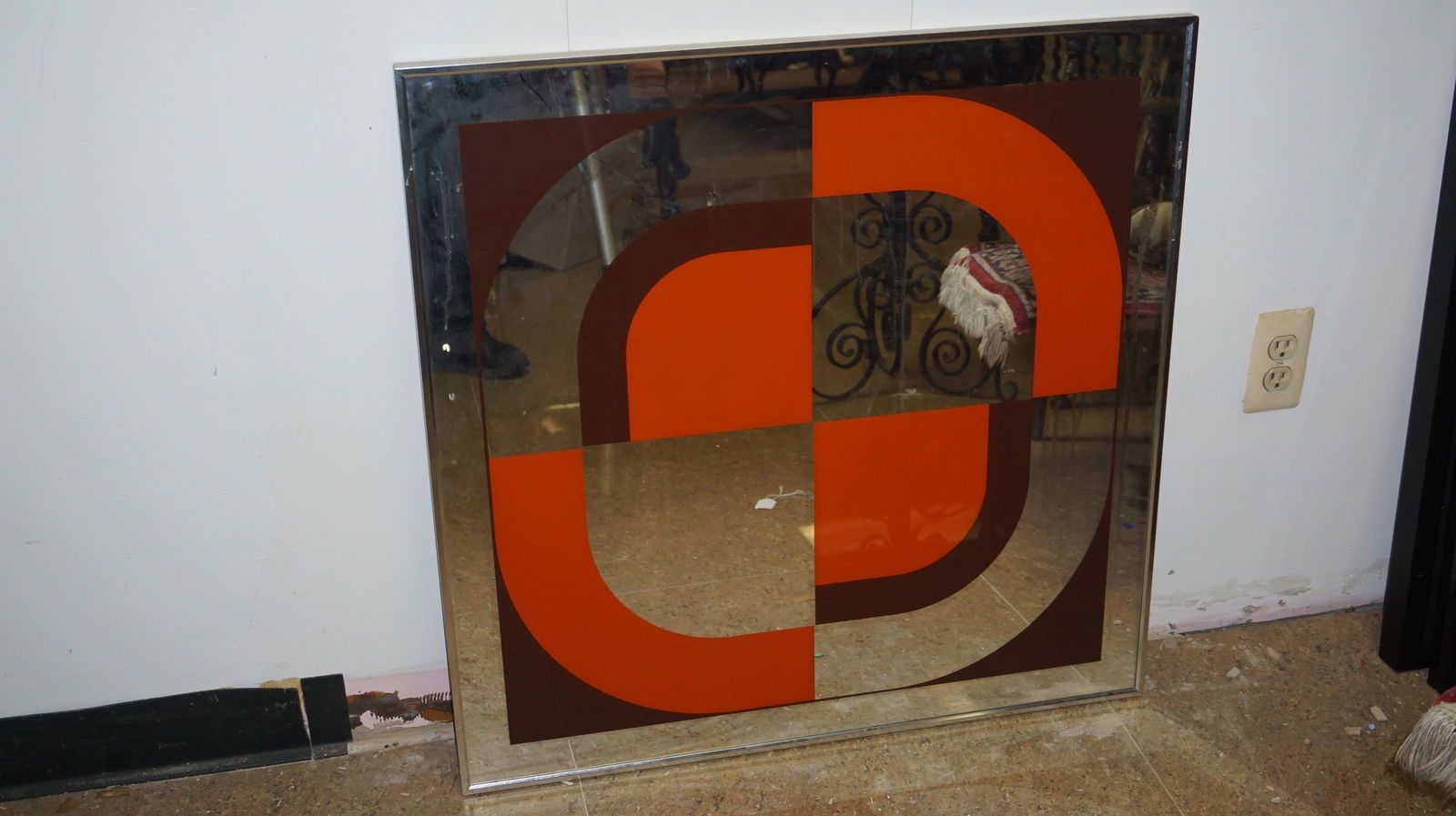 MCM Turner Design Geometric Shaped Framed Mirror (1 of 4)