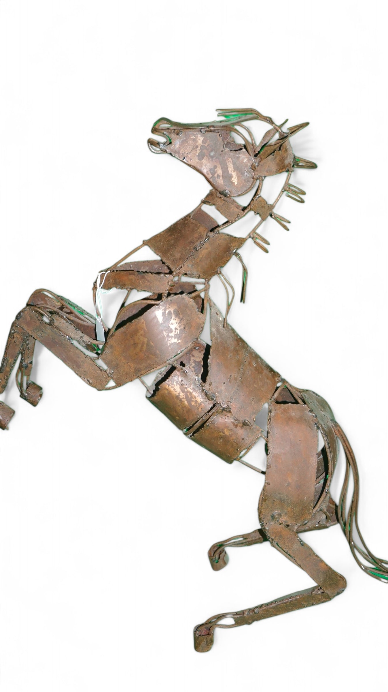 MCM Brutalist Sculpture in metal Rearing Horse (1 of 6)