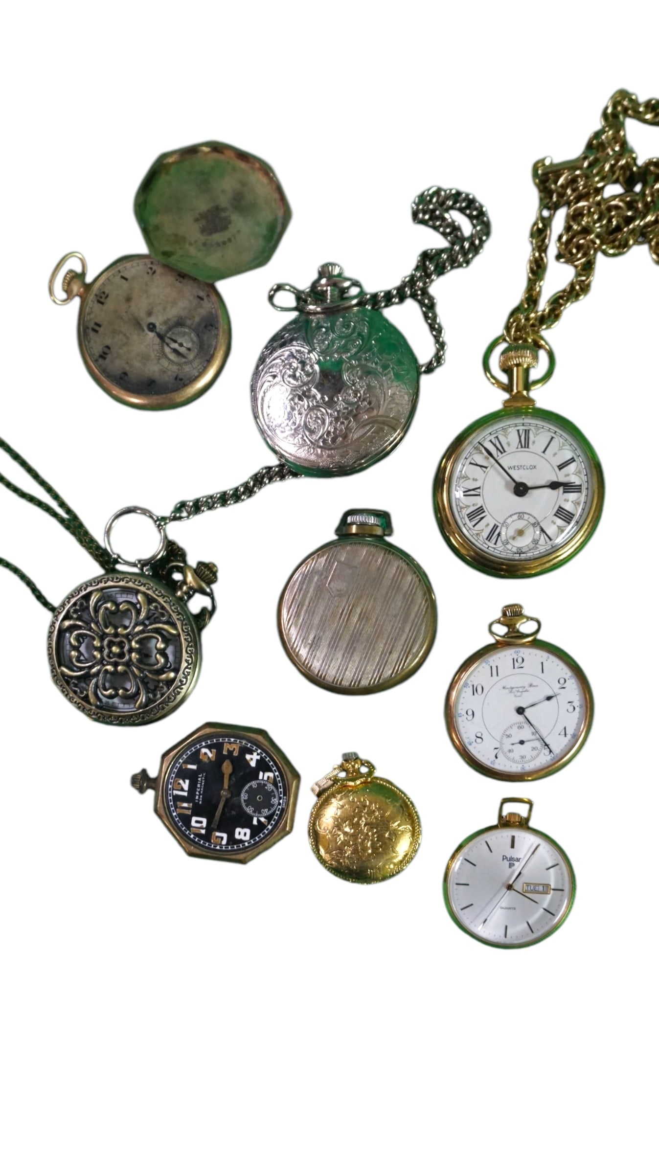 Nine Antique pocket Watches (1 of 3)