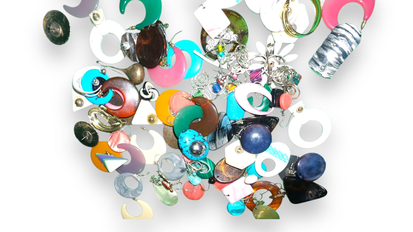 Plastic Costume jewelry Assortment Lots of fun colors and techniques of using the materials (1 of 4)