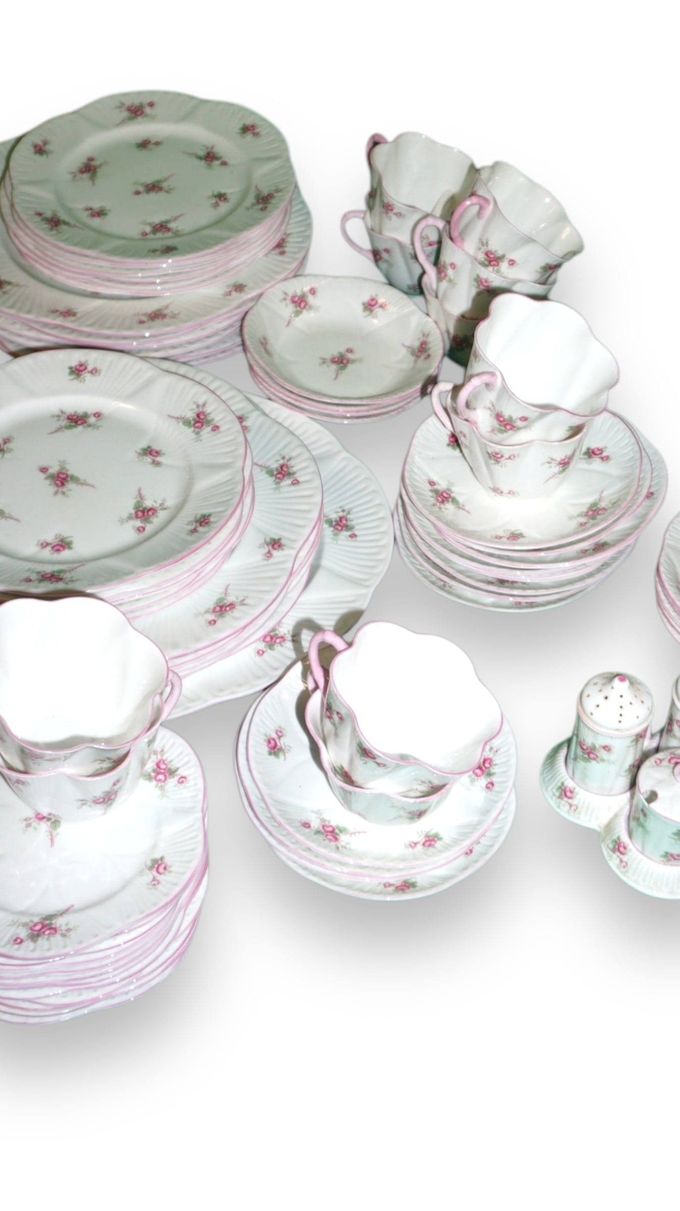 Shelly 'Bridal Rose' Dinner Set: Shelly 'Bridal Rose' Dinner Set