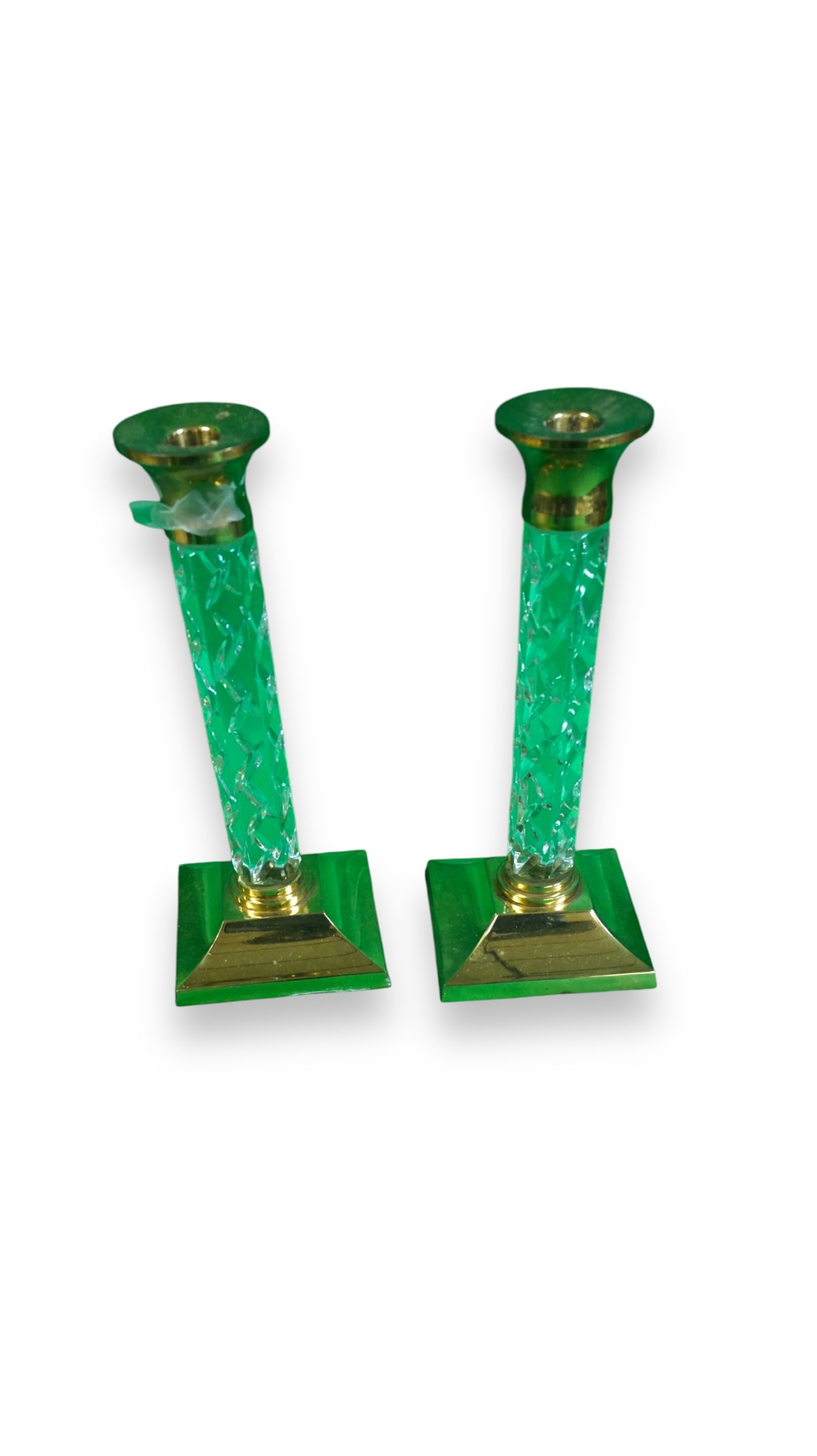 Pair Waterford Brass & Cut Crystal Candle Holders (1 of 7)