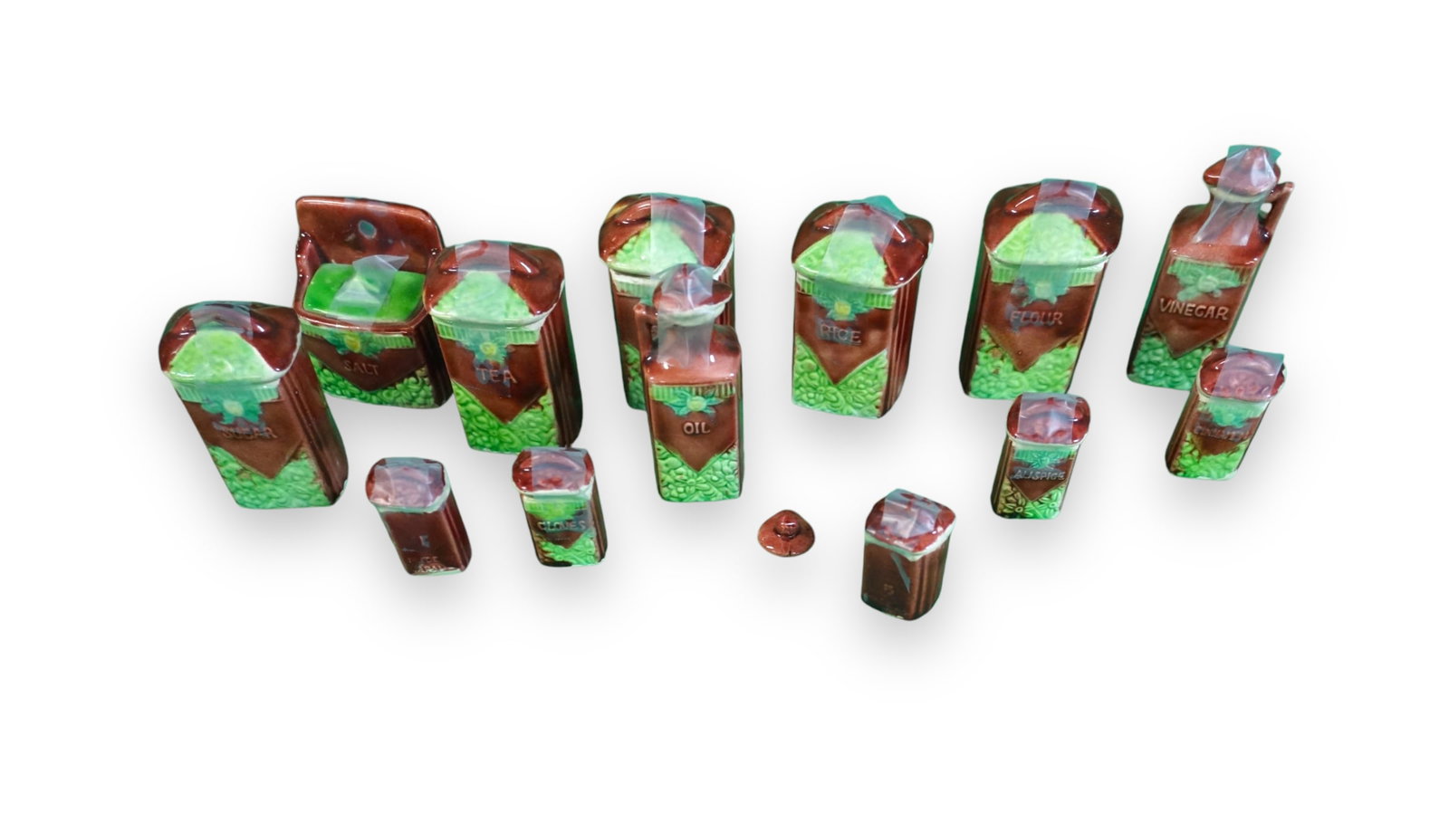 Miniature Canister Set Porcelain: Miniature Canister Set Porcelain