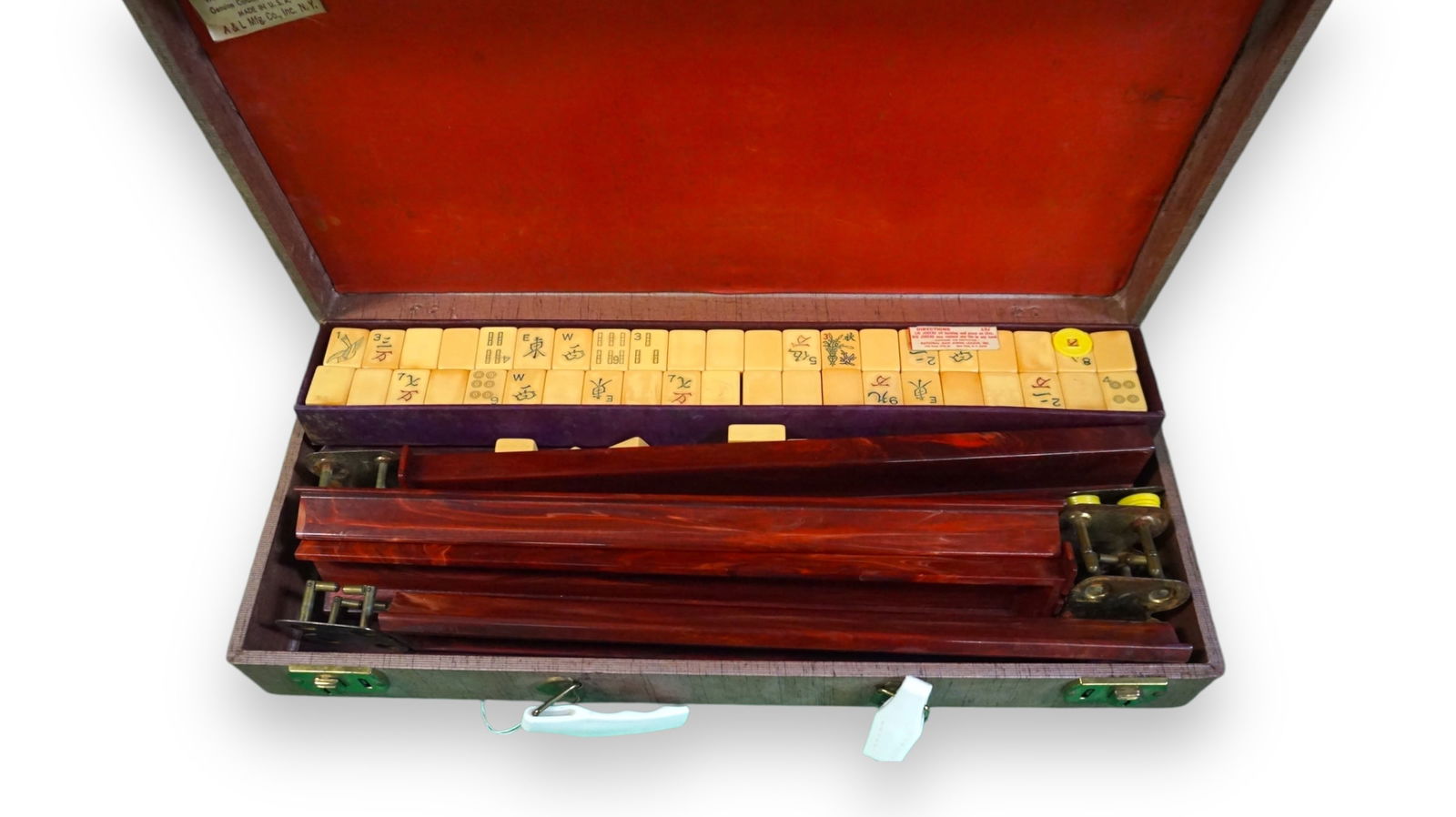 Mahjong Set Genuine Catalin Hand Painted Complete Set (1 of 4)