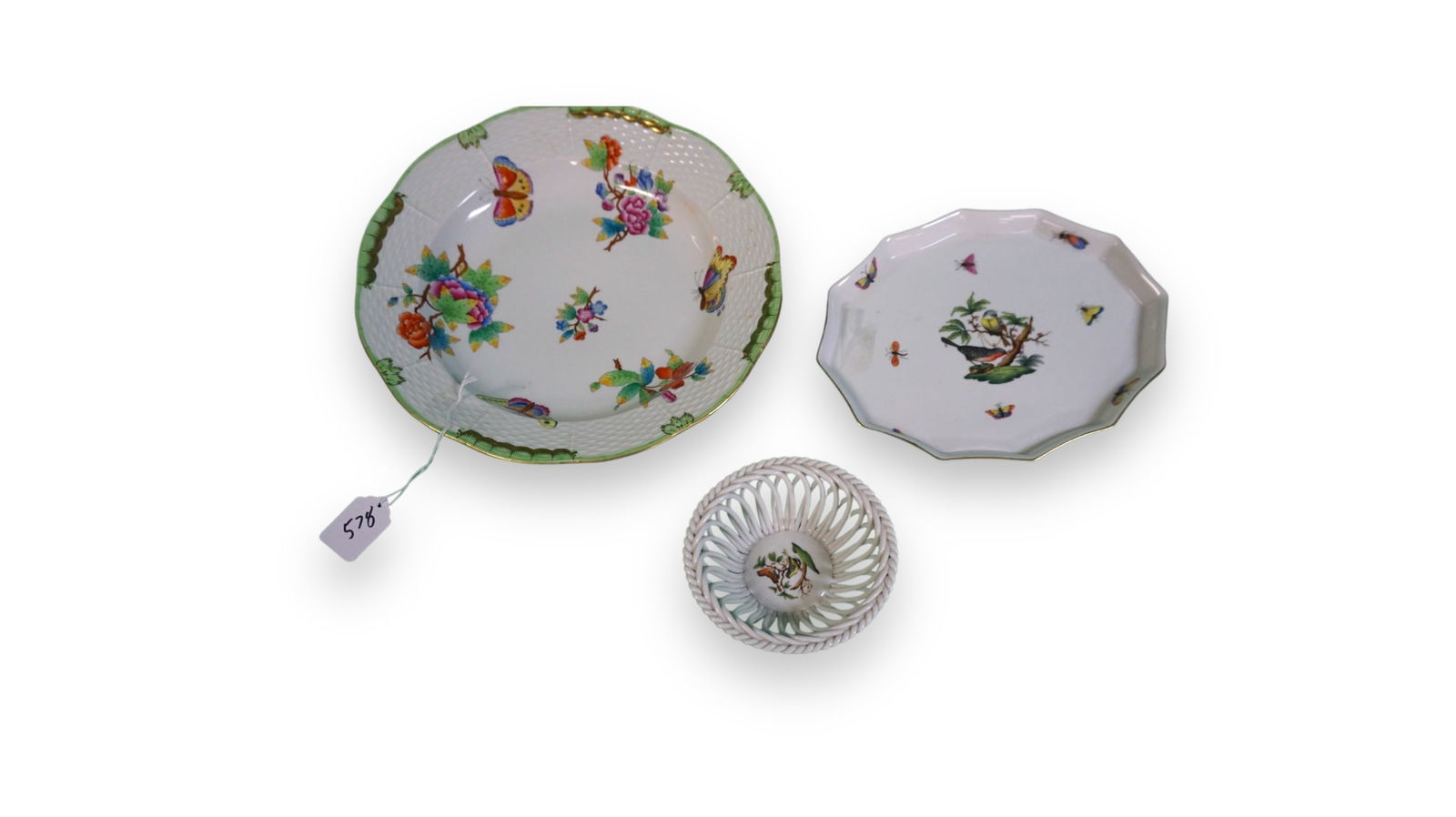 Three Herend China nice Serving Tray plate and decorative bowl (1 of 1)