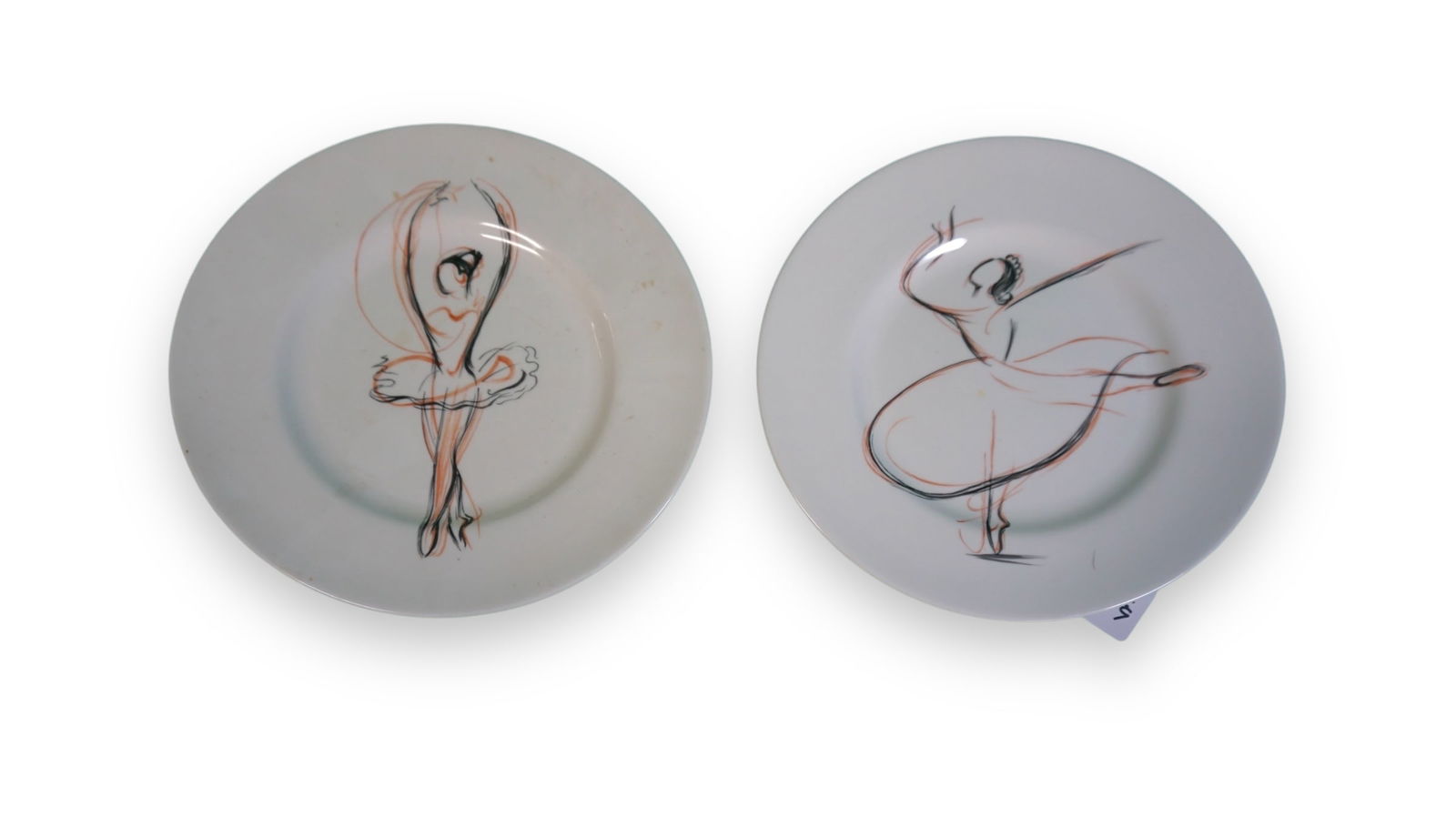 Two decorative Plates Atelier Camile La Tallec For Tiffany Porcelain Plate Opera de Paris Dance (1 of 1)
