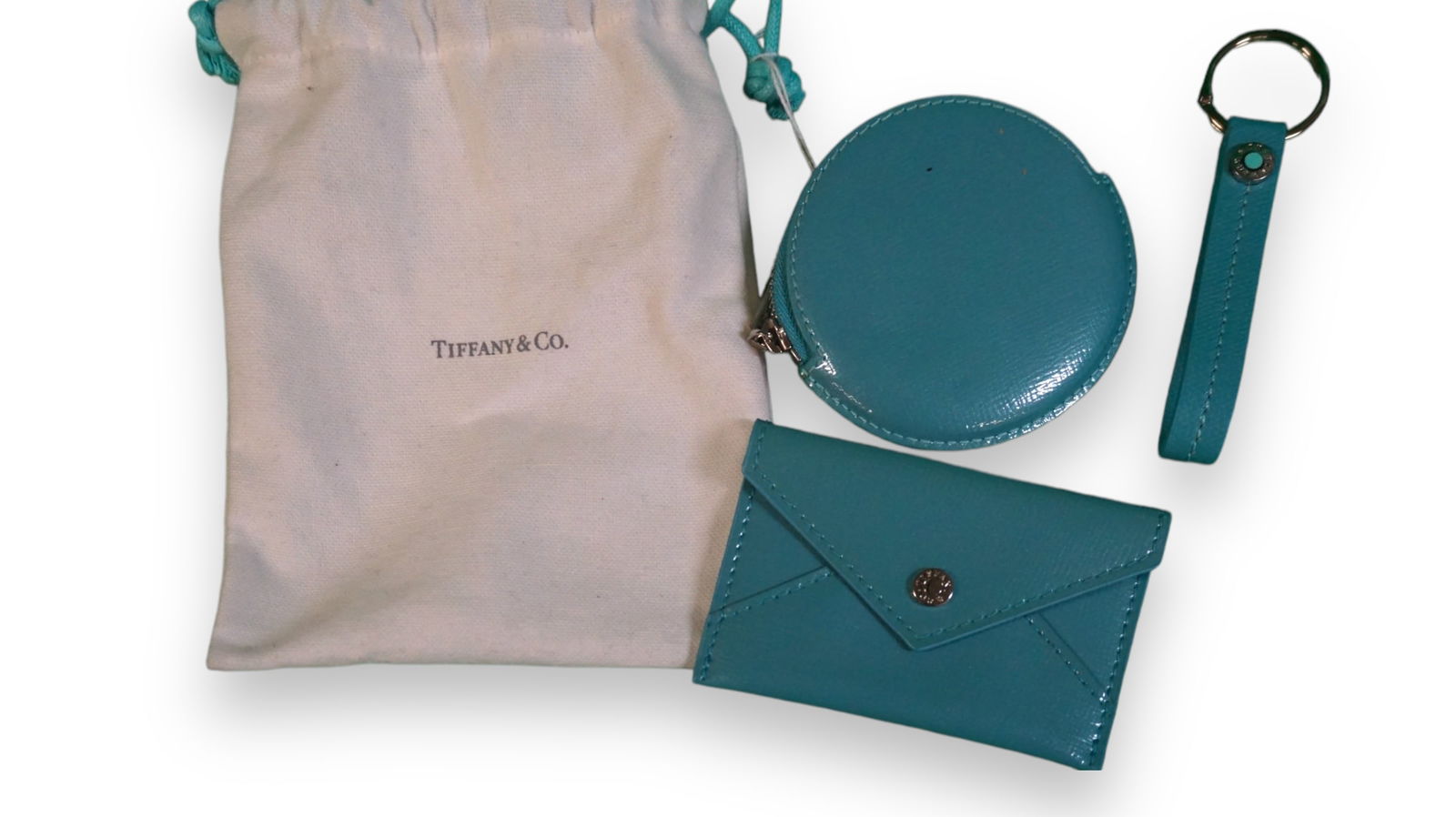 Tiffany & Company Mini purse, change peurse and key chain (1 of 1)