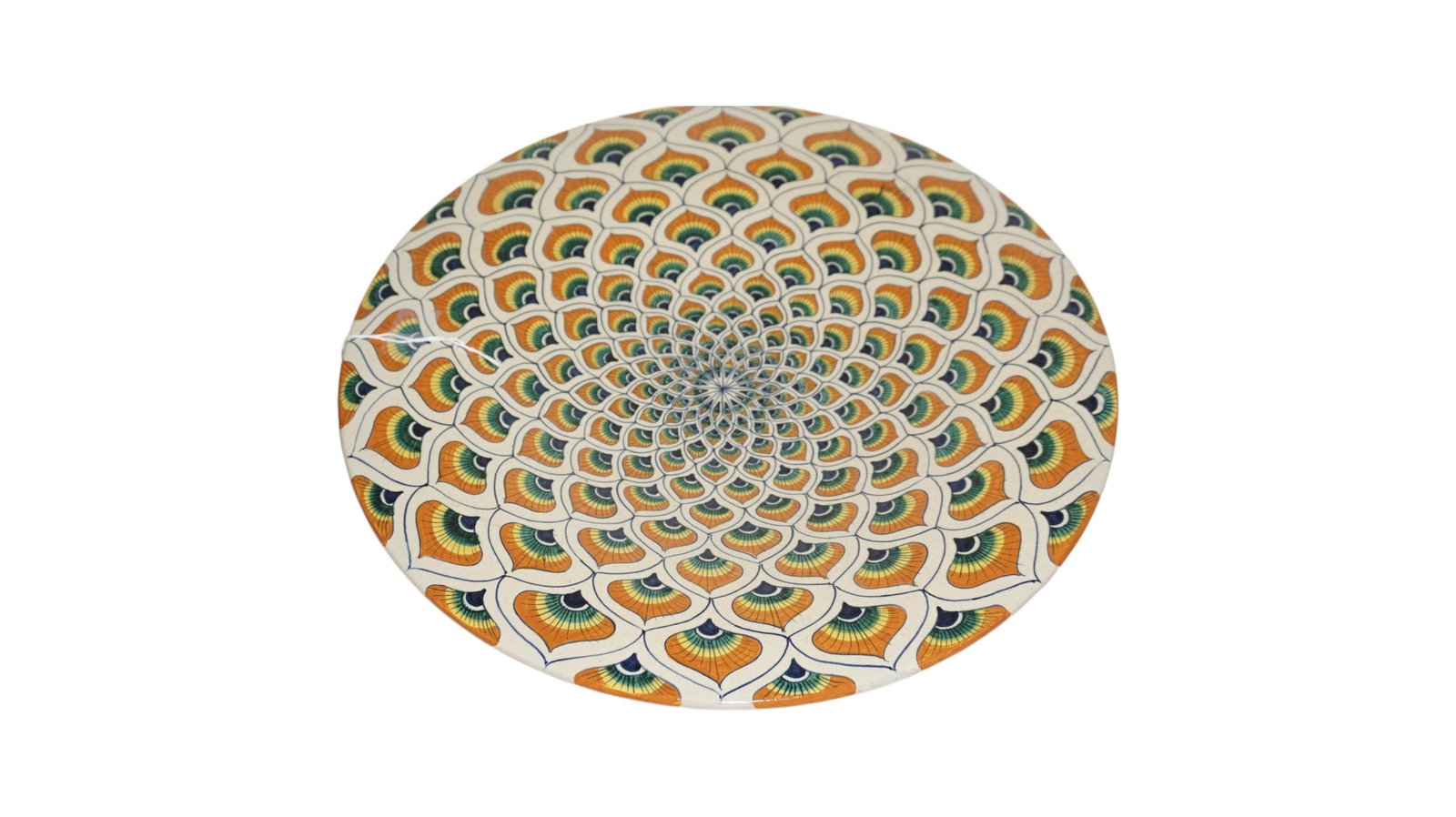 Unusual Modern Art decorative Plate signed by artist (1 of 3)