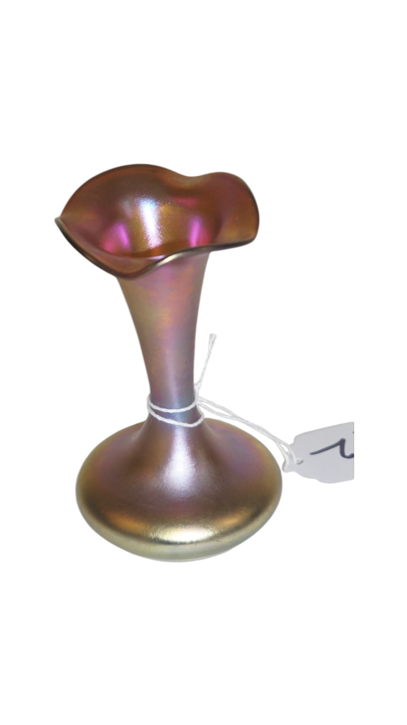 Quezal Art Glass cabinet Vase signed (1 of 3)