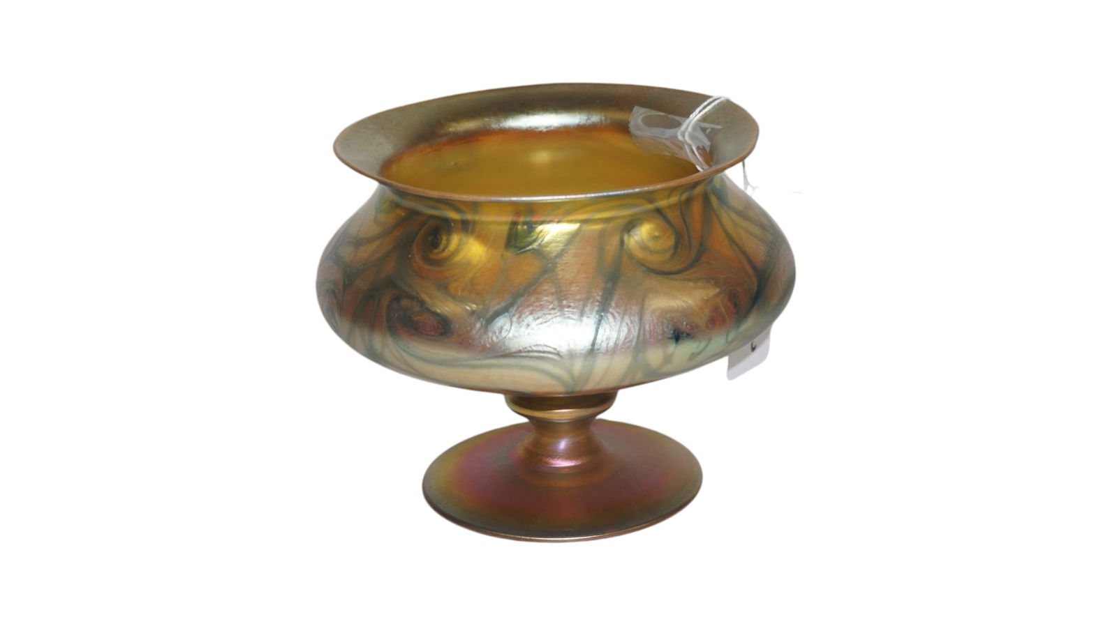 Quezal Art Glass Compote 'King Tut' (1 of 4)