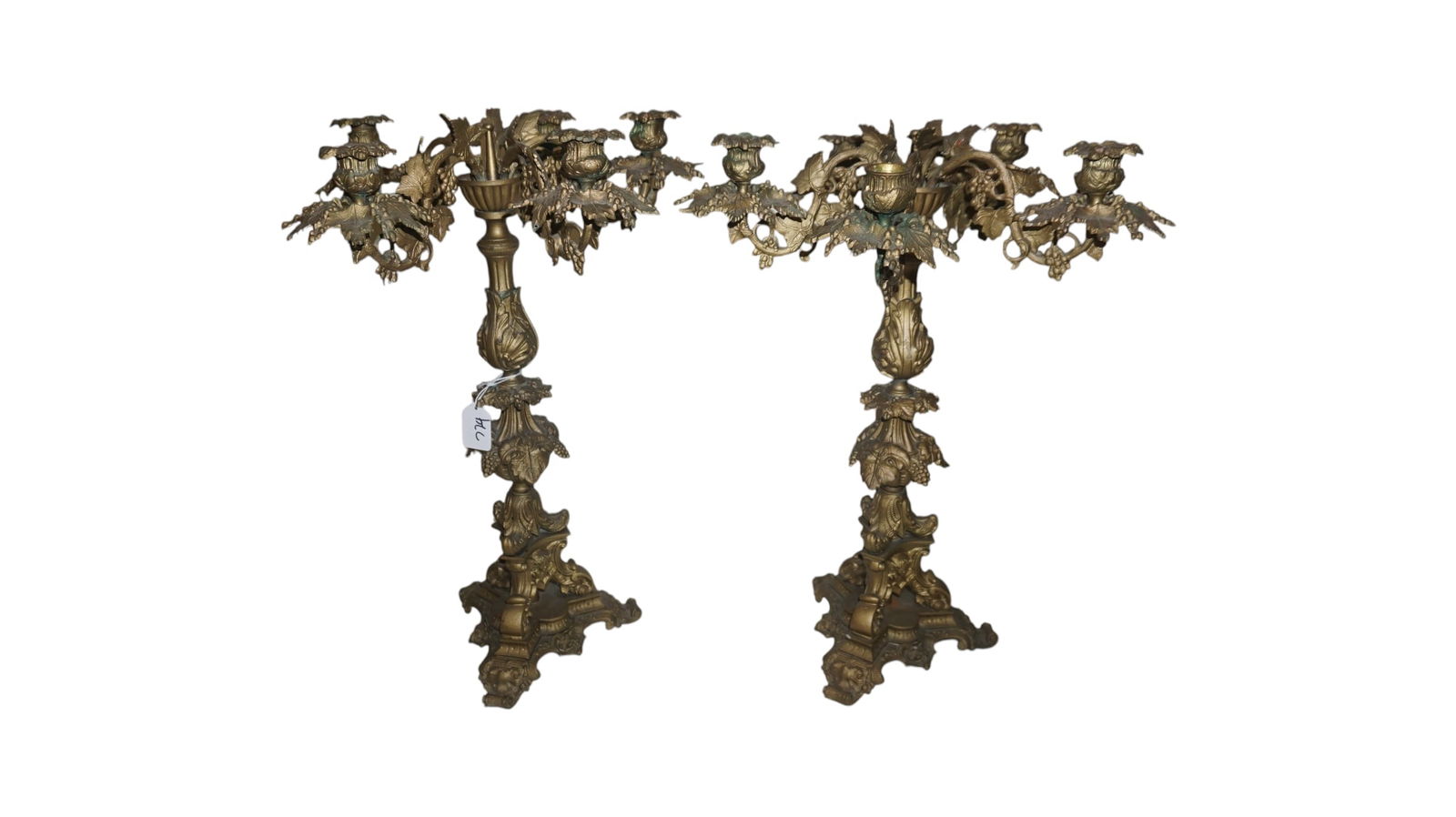 Pair of Brass Victorian Candelabras (1 of 5)
