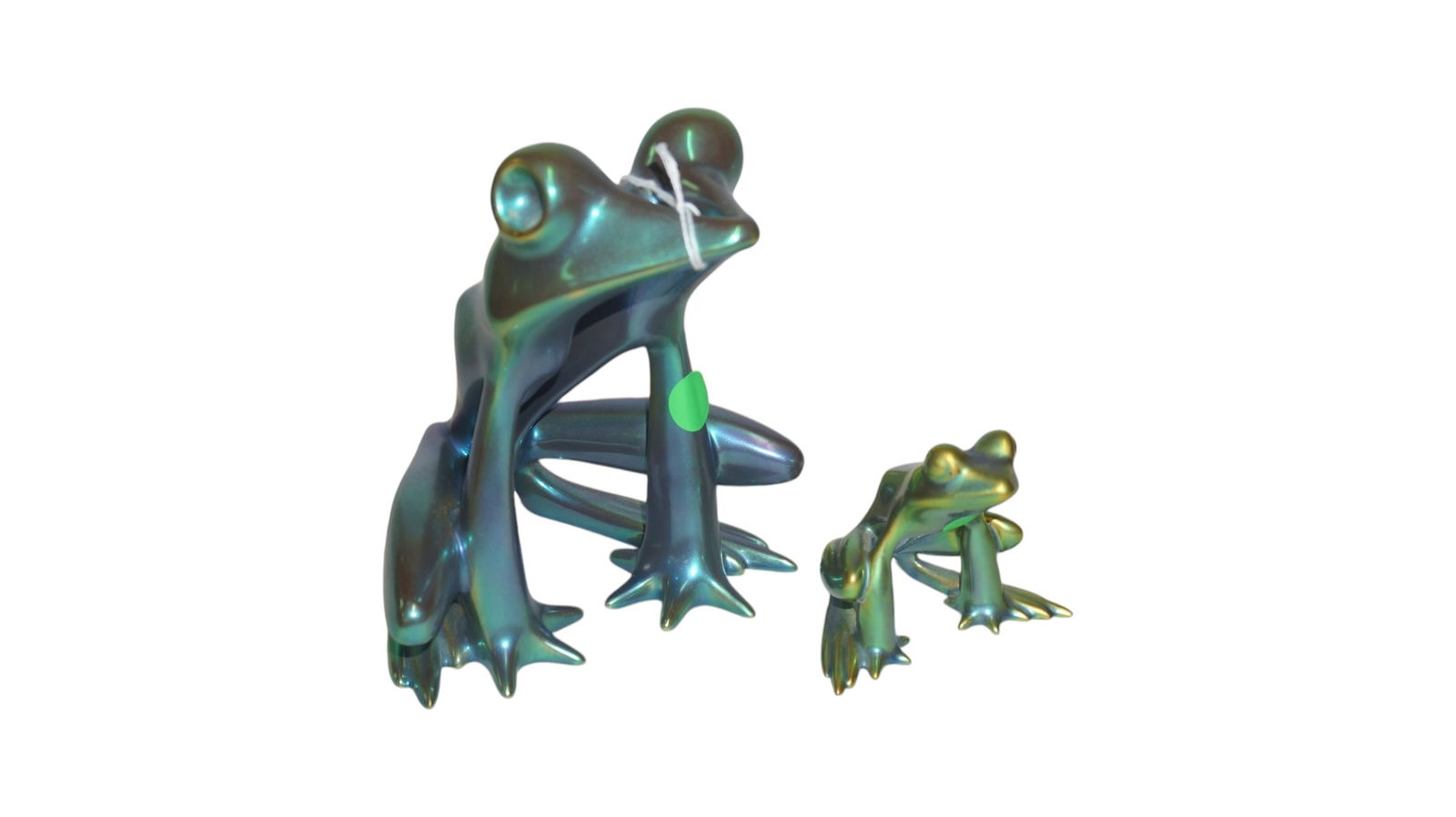 Two Zsolnay Hungry Frogs Iridescent Pottery (1 of 4)