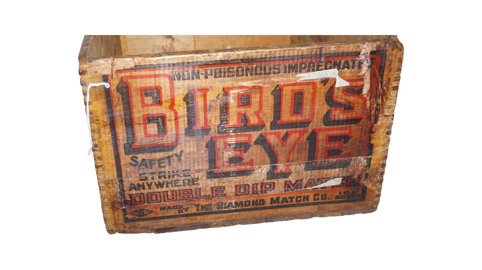 Birds Eye Double Dip Match Advertising Wood Crate (1 of 3)