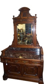 Victorian Marble-Top Dresser w/ Mirror